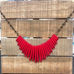 Boho Red Necklace